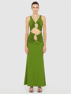 NWT Christopher Esber Paisley Disconnect Cutout Jersey Maxi Dress